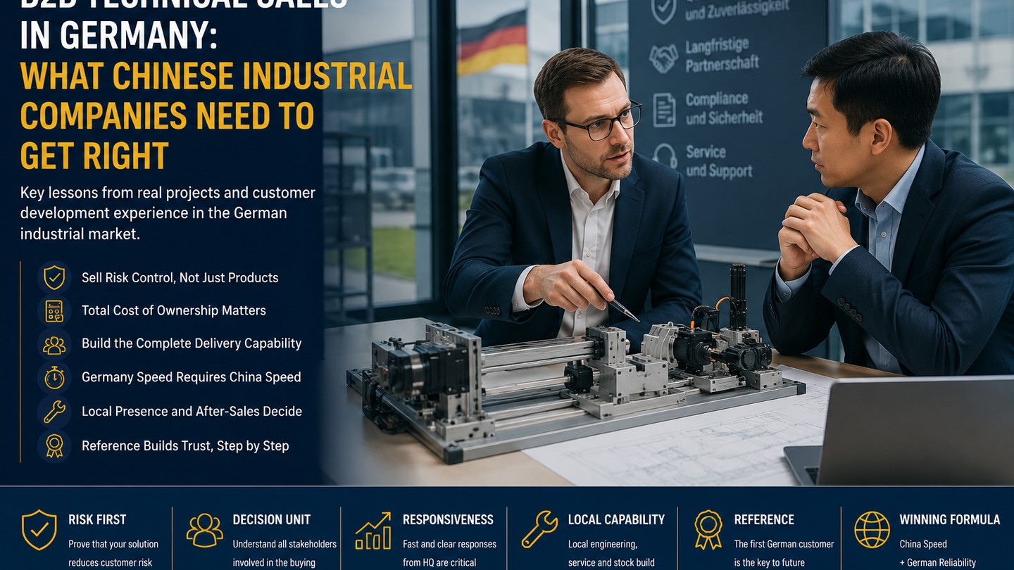 B2B technical sales in Germany for Chinese industrial companies